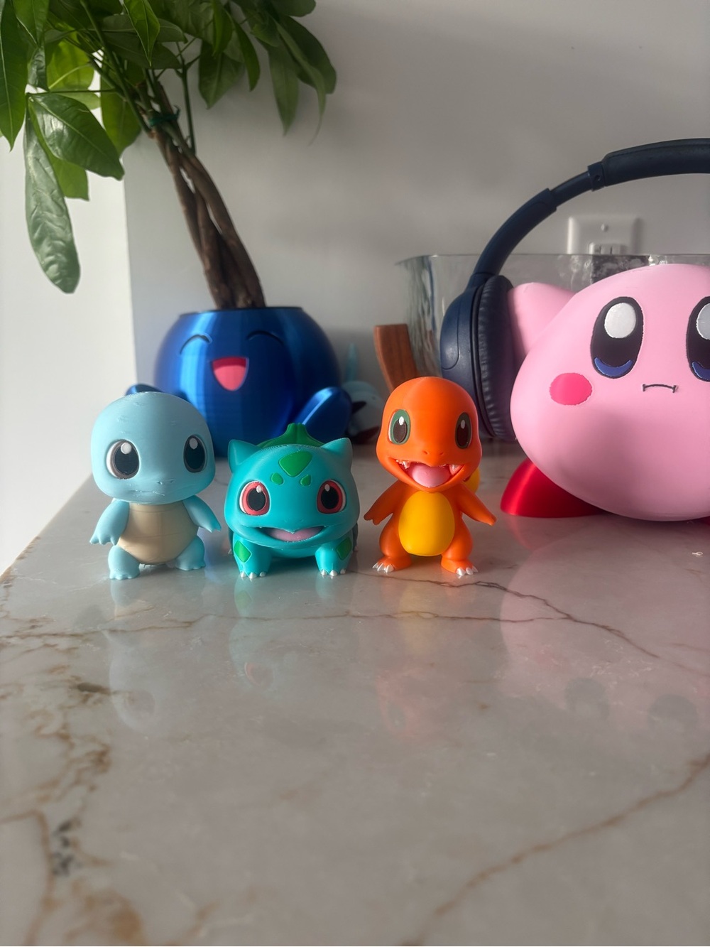 Mini Figure Set - Squirtle, Bulbasaur & Charmander (Blue, Green, Orange)